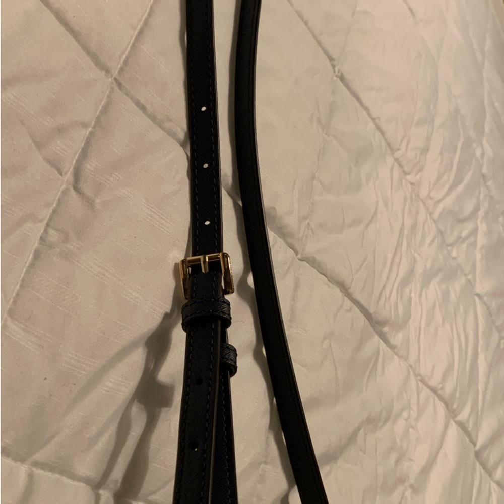 MICHAEL KORS INDIGO BLUE SAFFIANO LEATHER SHOULDER BAG - Picture 12 of 14